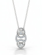 Estate-Style Polki & Moissanite Pendant in 925 Silver
