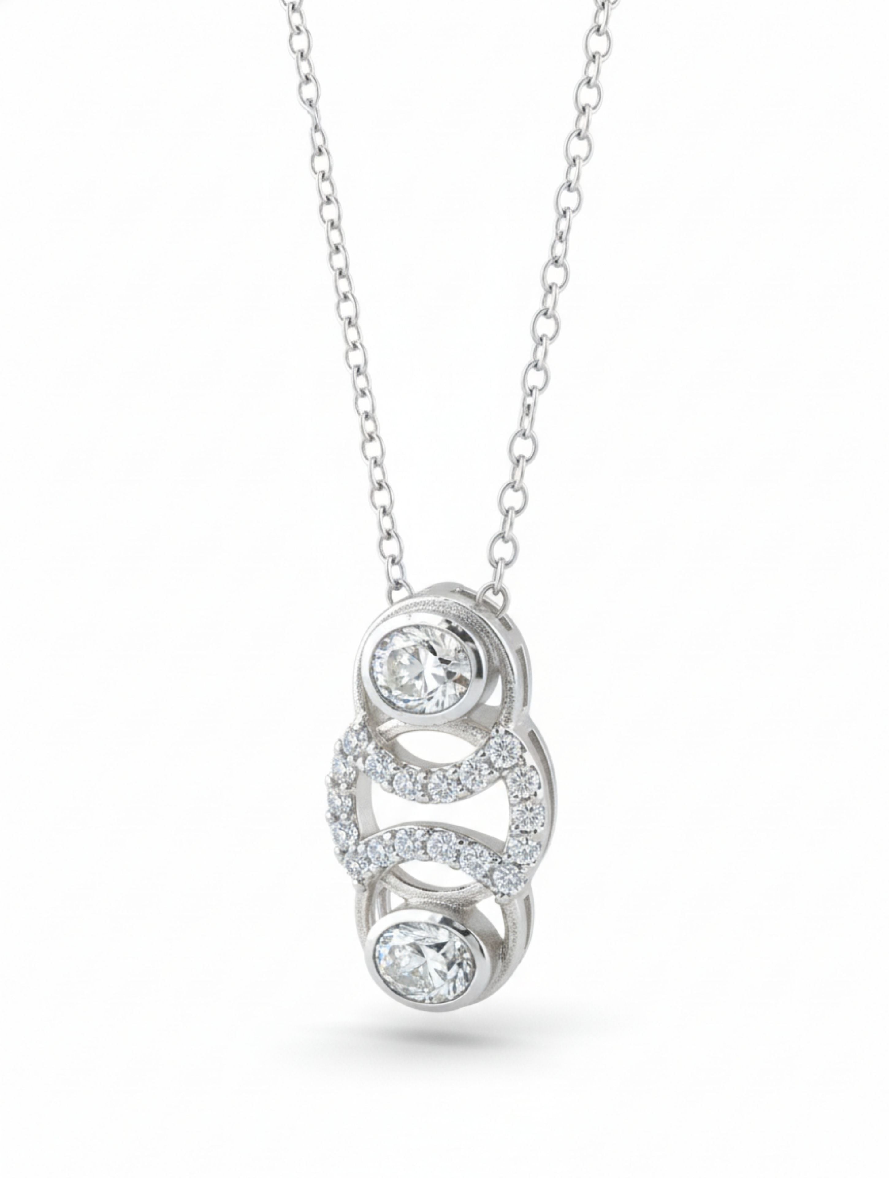 Estate-Style Polki & Moissanite Pendant in 925 Silver