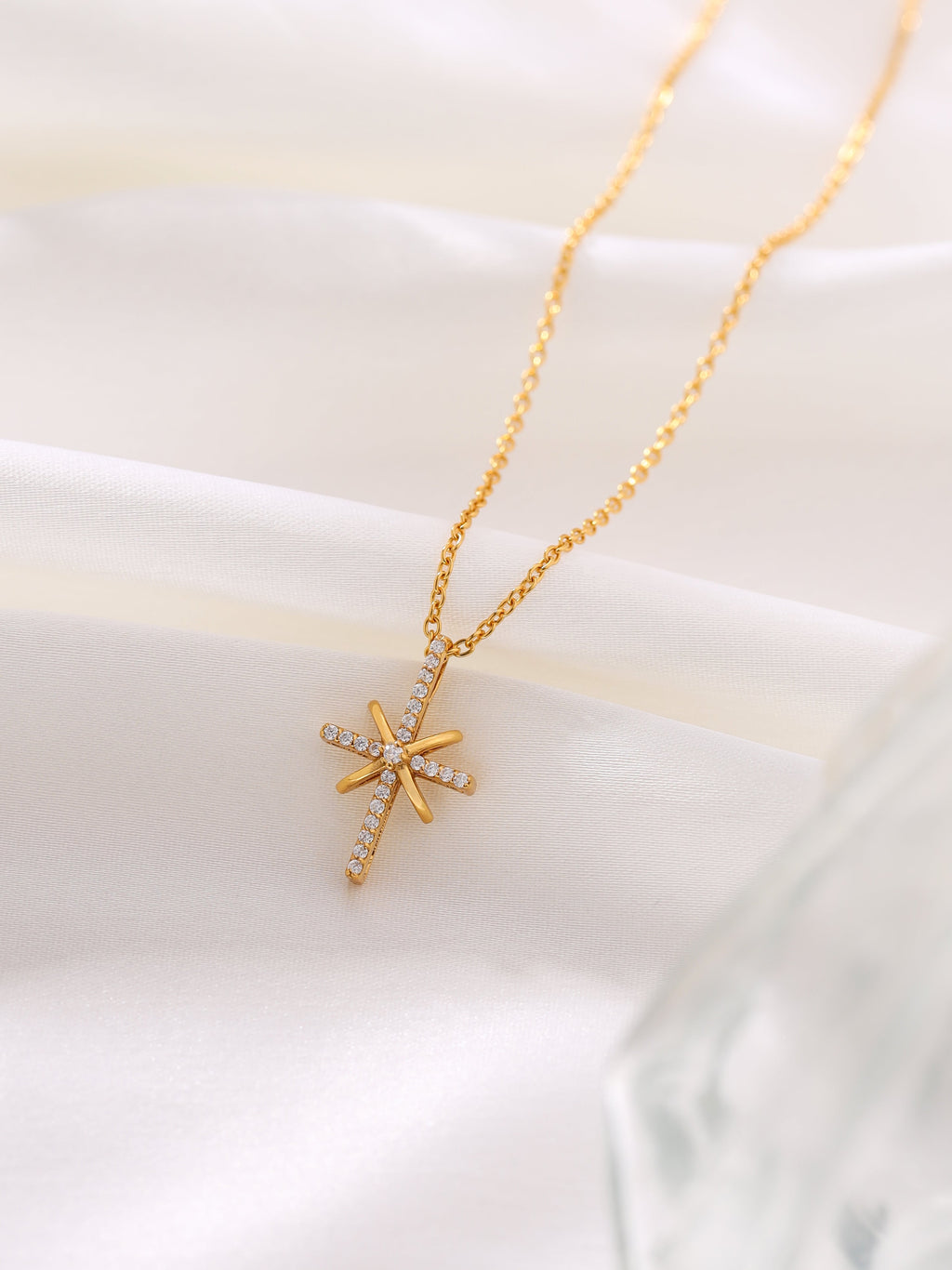 Abstract Cross 925 Sterling Silver Pendant For Women