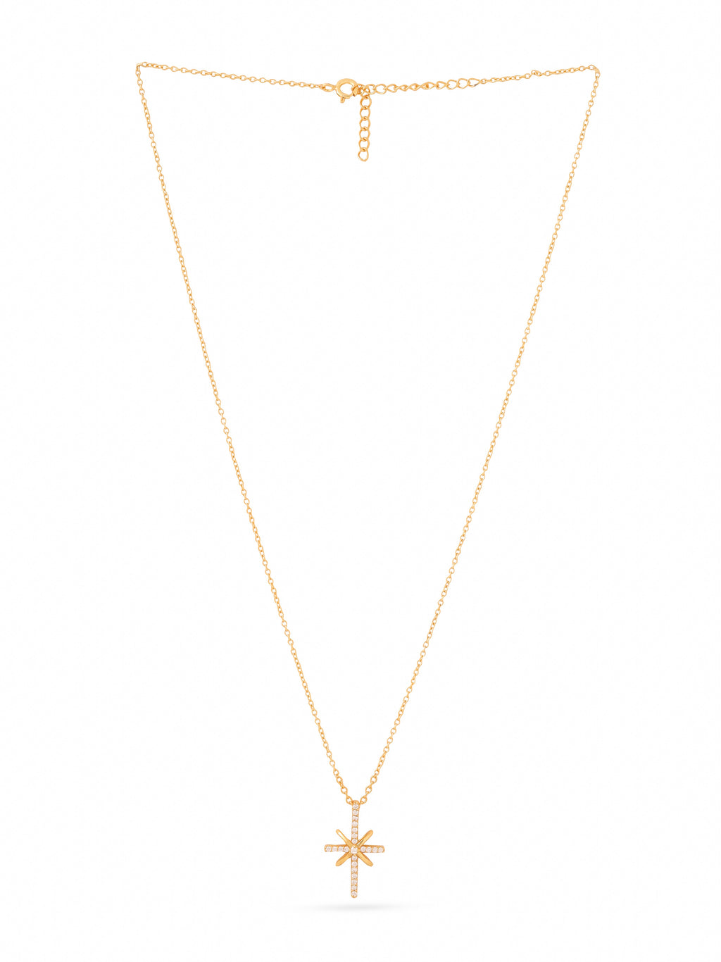 Abstract Cross 925 Sterling Silver Pendant For Women