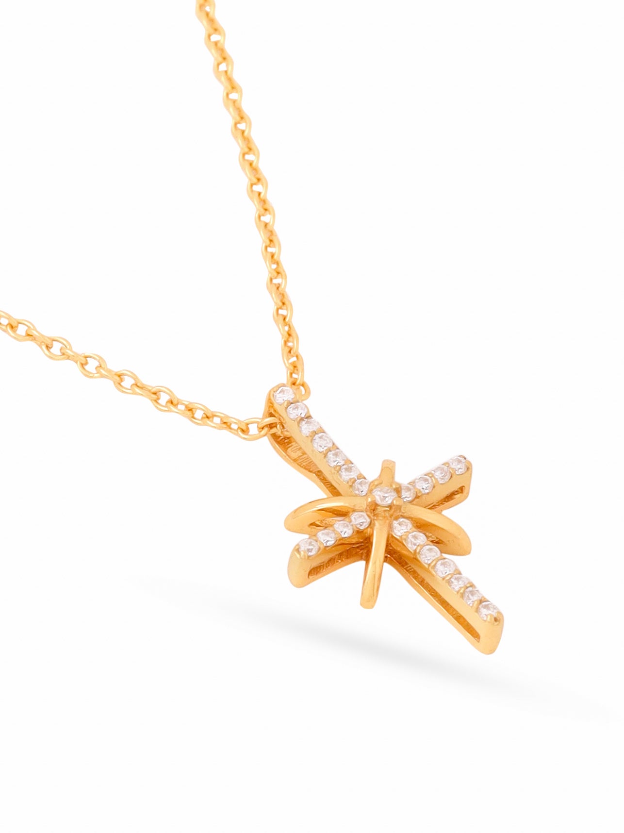 Abstract Cross 925 Sterling Silver Pendant For Women