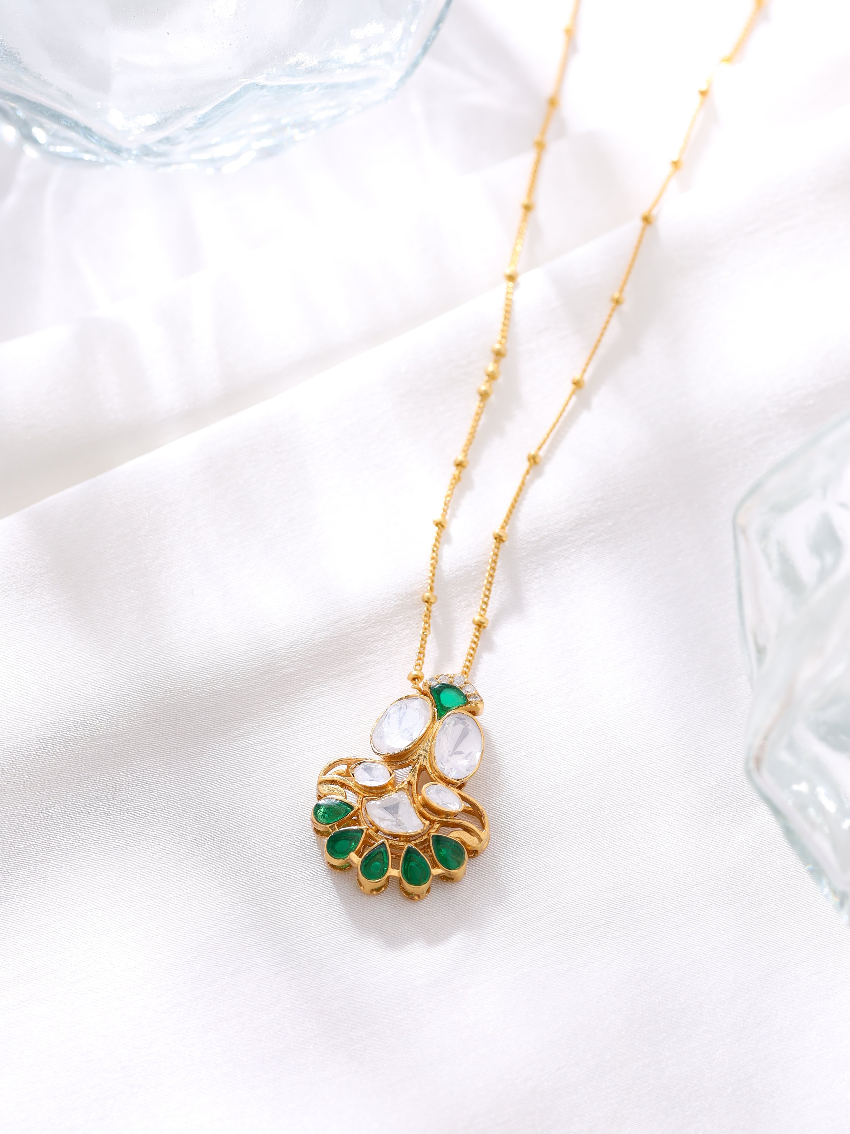 Floral Abstract 925 Sterling Silver Pendant For Women