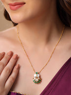 Floral Abstract 925 Sterling Silver Pendant For Women