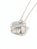 Petals of Radiance: Handcrafted Floral Moissanite & Polki Pendant in 925 Sterling Silver
