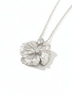 Petals of Radiance: Handcrafted Floral Moissanite & Polki Pendant in 925 Sterling Silver