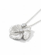 Petals of Radiance: Handcrafted Floral Moissanite & Polki Pendant in 925 Sterling Silver