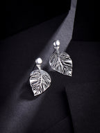 Lumina Rhodium Jali Design 925 Sterling Silver Earrings For Women