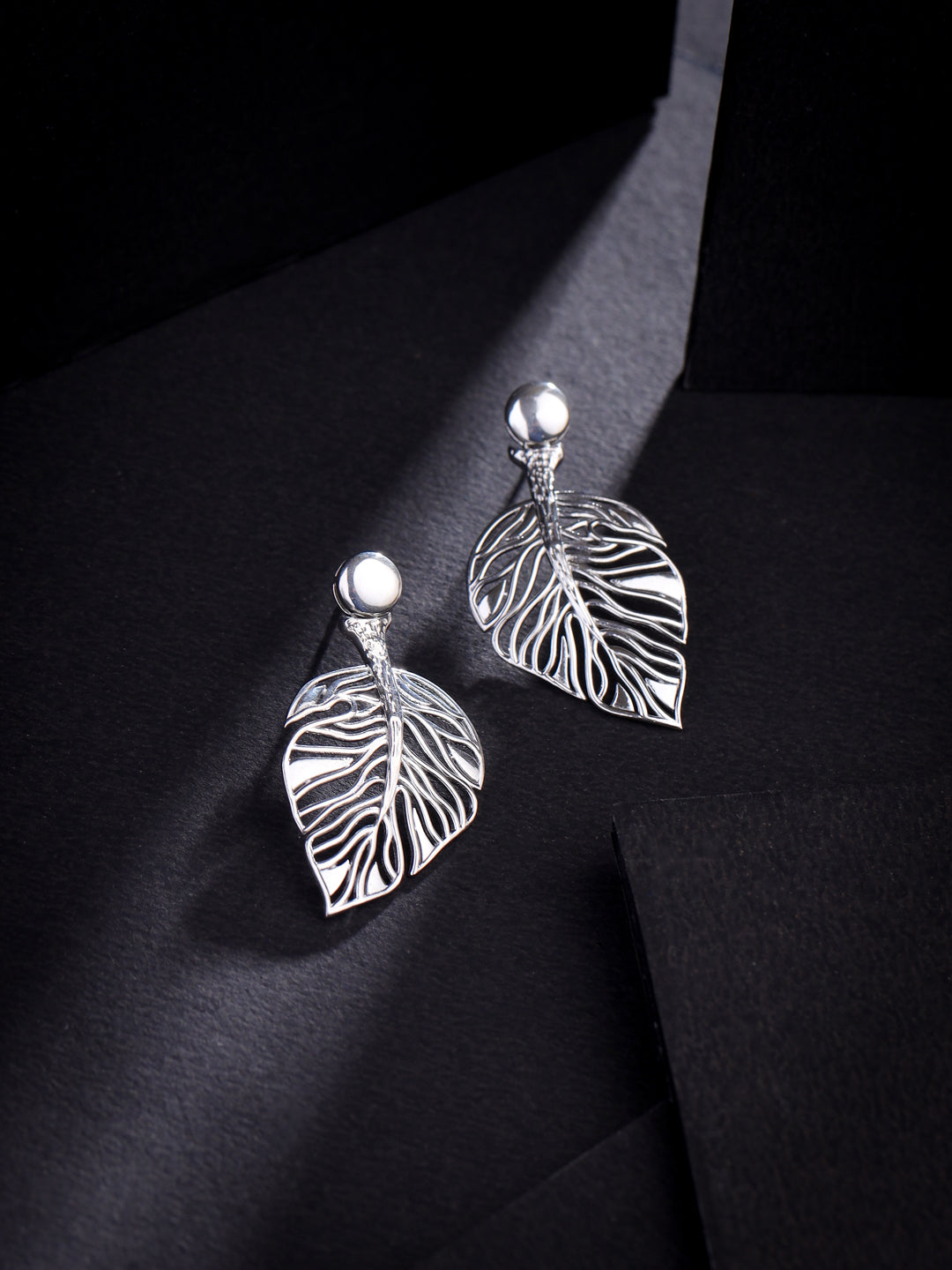 Lumina Rhodium Jali Design 925 Sterling Silver Earrings For Women