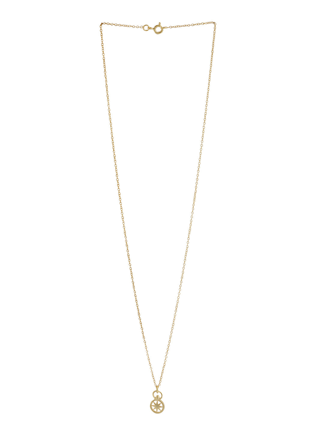 24K Gold Plating Northern Star Good Luck Charm 925 Sterling Silver Pendant For Women