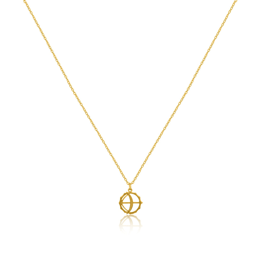 Gold Plated Silver Chain with Bow and Arrow Good Luck Charm 925 Sterling Silver Pendant For Women