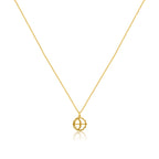 Gold Plated Silver Chain with Bow and Arrow Good Luck Charm 925 Sterling Silver Pendant For Women