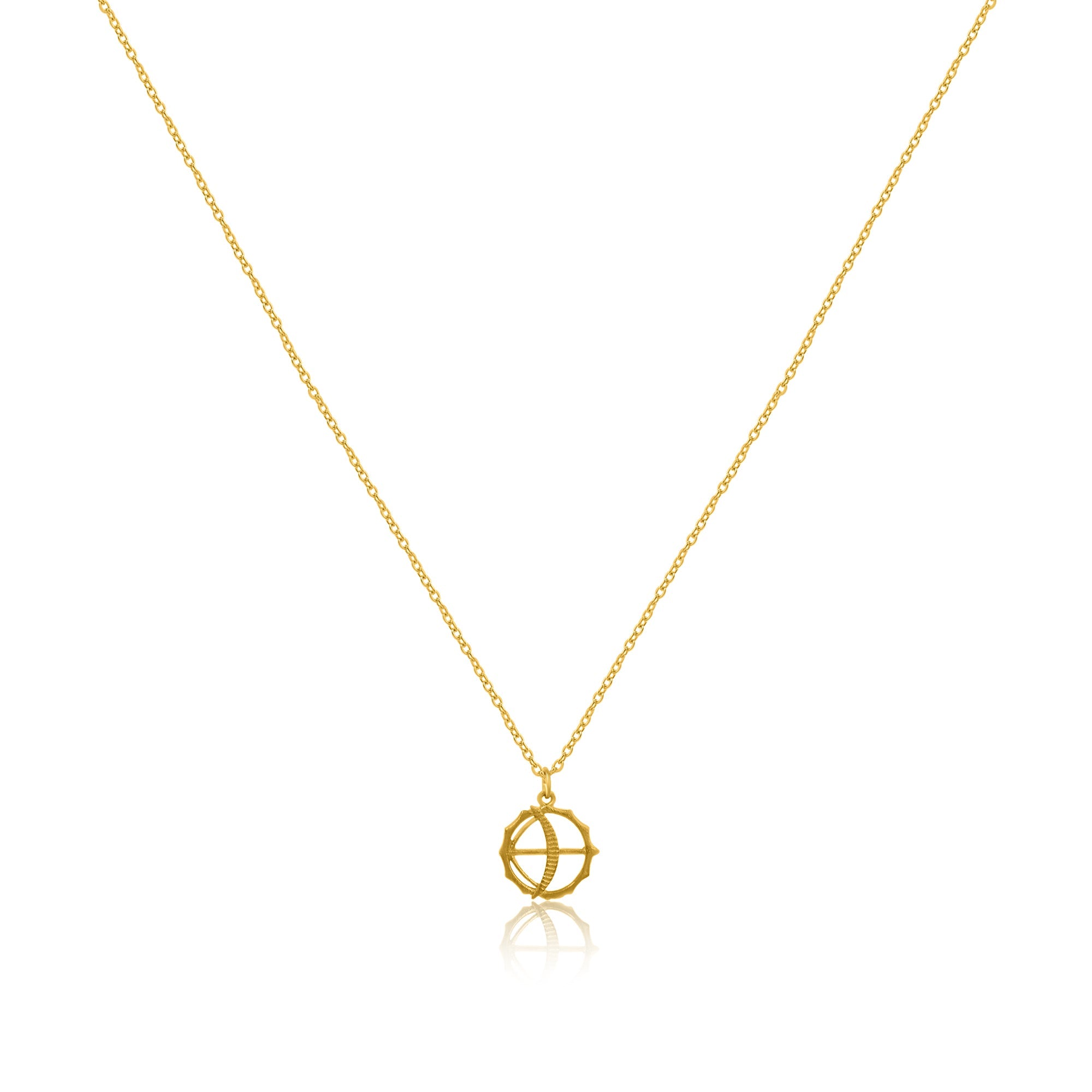 Gold Plated Silver Chain with Bow and Arrow Good Luck Charm 925 Sterling Silver Pendant For Women