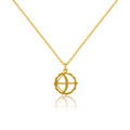 Gold Plated Silver Chain with Bow and Arrow Good Luck Charm 925 Sterling Silver Pendant For Women