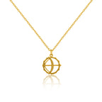 Gold Plated Silver Chain with Bow and Arrow Good Luck Charm 925 Sterling Silver Pendant For Women