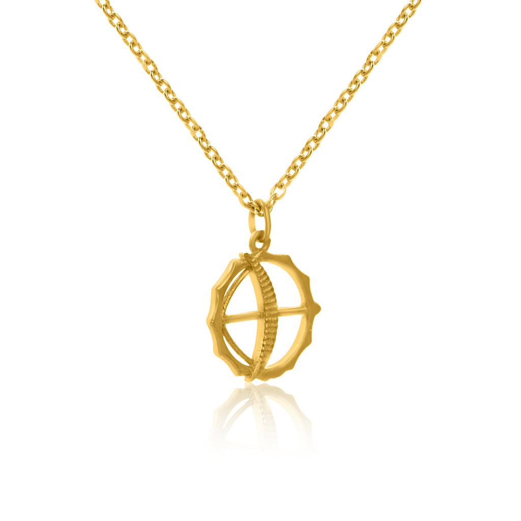 Gold Plated Silver Chain with Bow and Arrow Good Luck Charm 925 Sterling Silver Pendant For Women