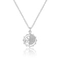 Real Rhodium Plating Snake Medallion Good Luck Charm 925 Sterling Silver Pendant For Women