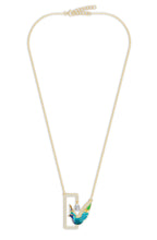 Enameled Sterling Silver Serenity Moissanite Pendant