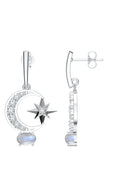 Lunar Eclipse Moonstone Earring