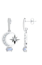 Lunar Eclipse Moonstone Earring