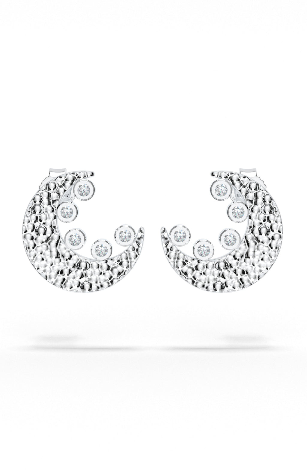 Crecent Moon Reflective Earrings