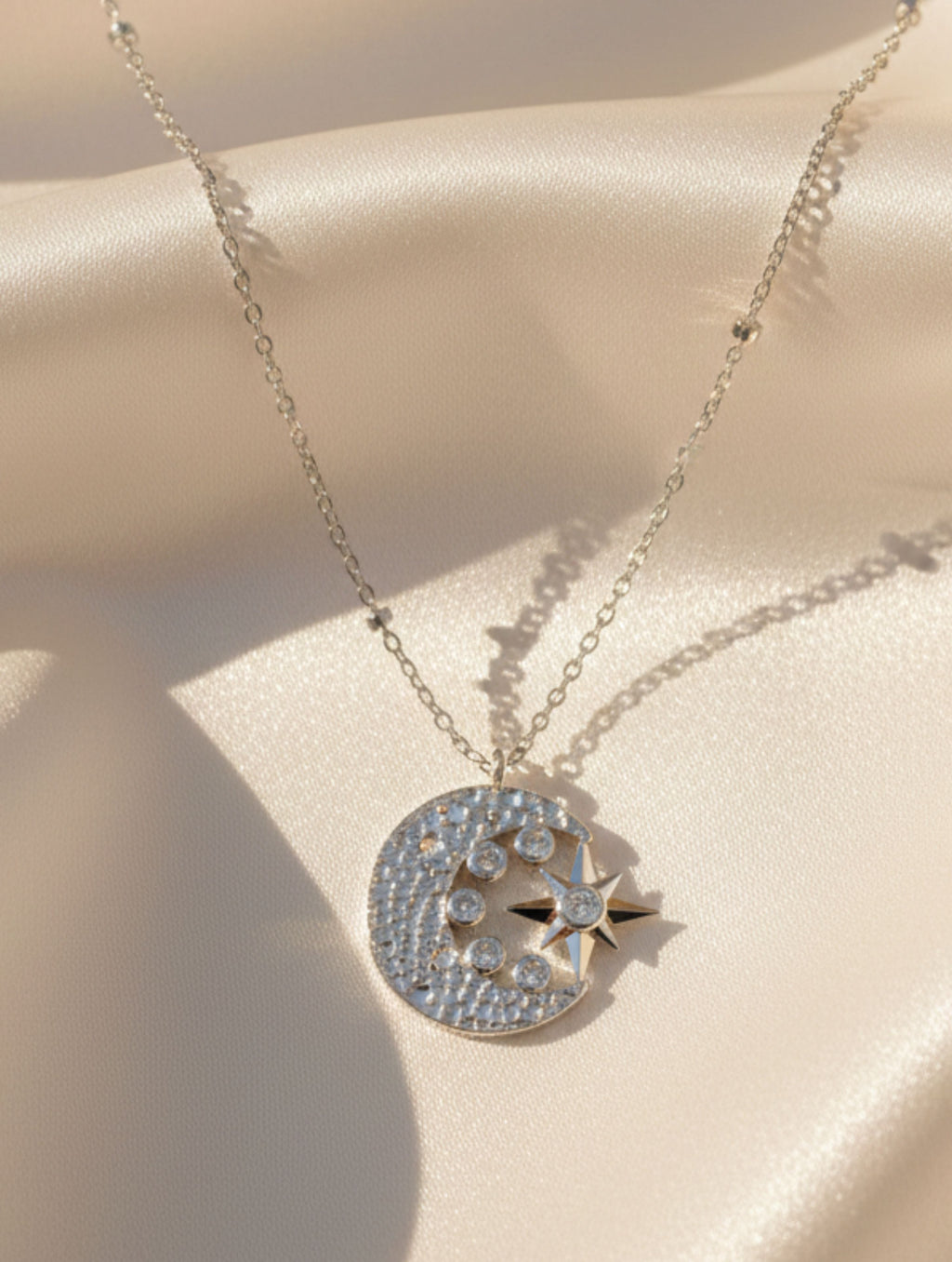Moon and the Star Pendant