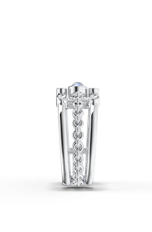 Bare Moonstone Open Ring