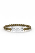 Pyrite Beaded Silver Bracelet Oxidized 925 Sterling Silver Bracelet For Men