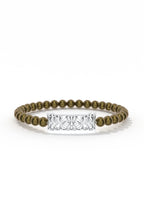 Pyrite Beaded Silver Bracelet Oxidized 925 Sterling Silver Bracelet For Men