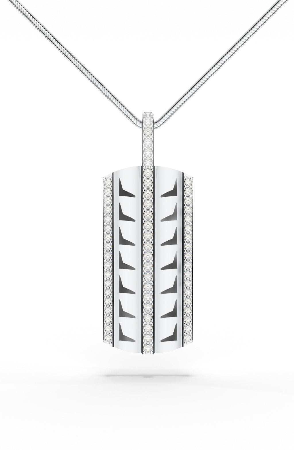 Modern Geometric Silver Pendant For Men