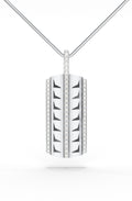 Modern Geometric Silver Pendant For Men