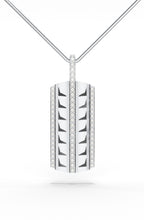 Modern Geometric Silver Pendant For Men