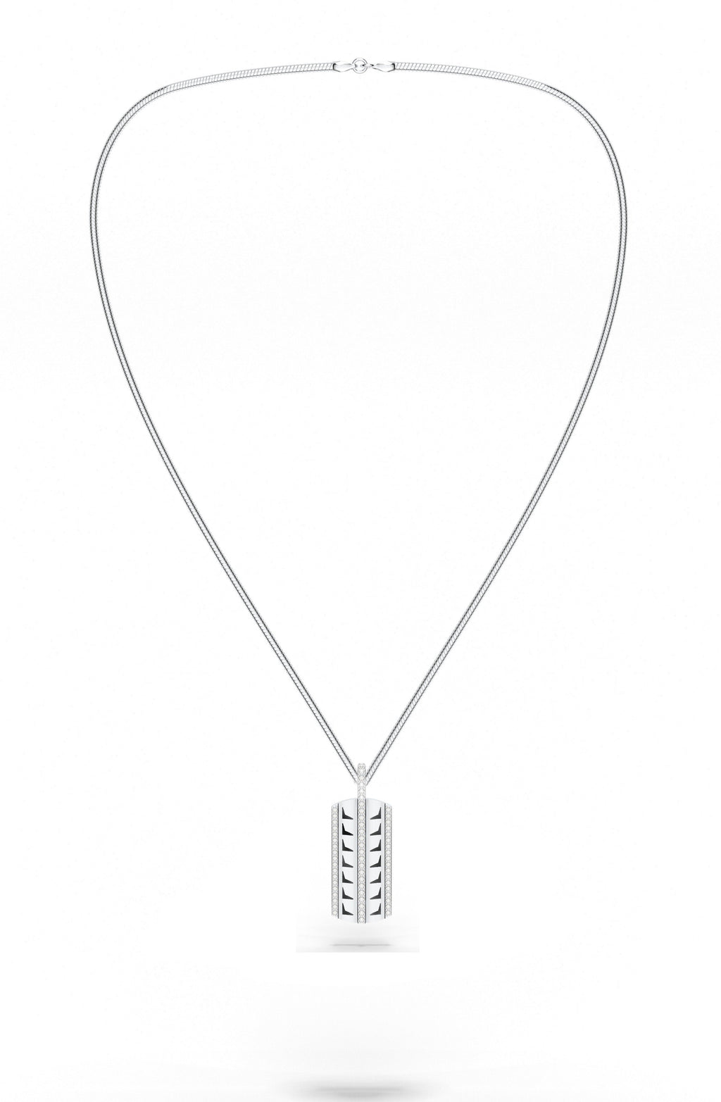 Modern Geometric Silver Pendant For Men