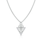 Lord Shiva-Inspired Pendant Oxidized 925 Silver Pendant with Moissanite For Men