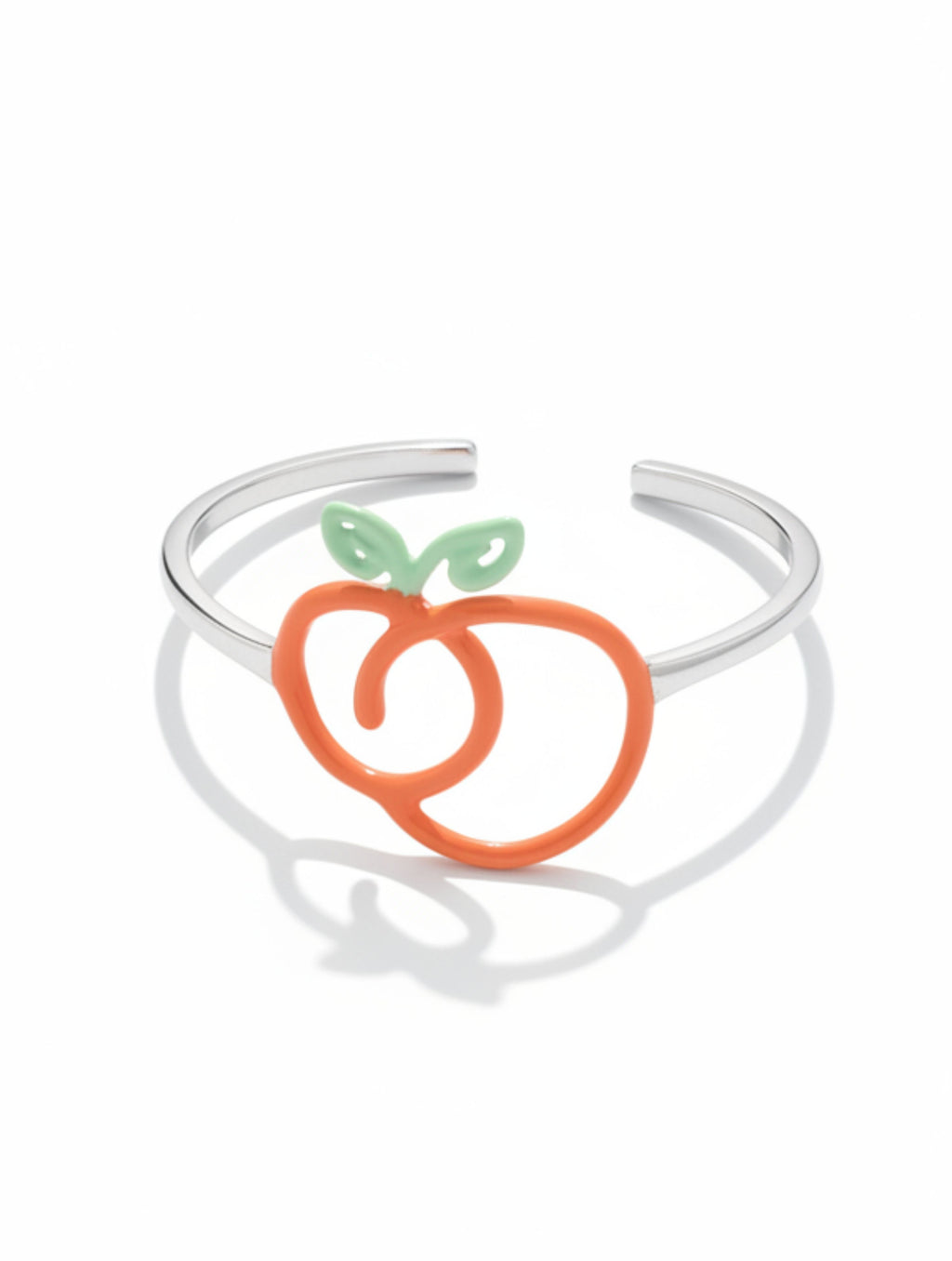 Cuff Bangle in 925 Sterling Silver with Vibrant Enamel