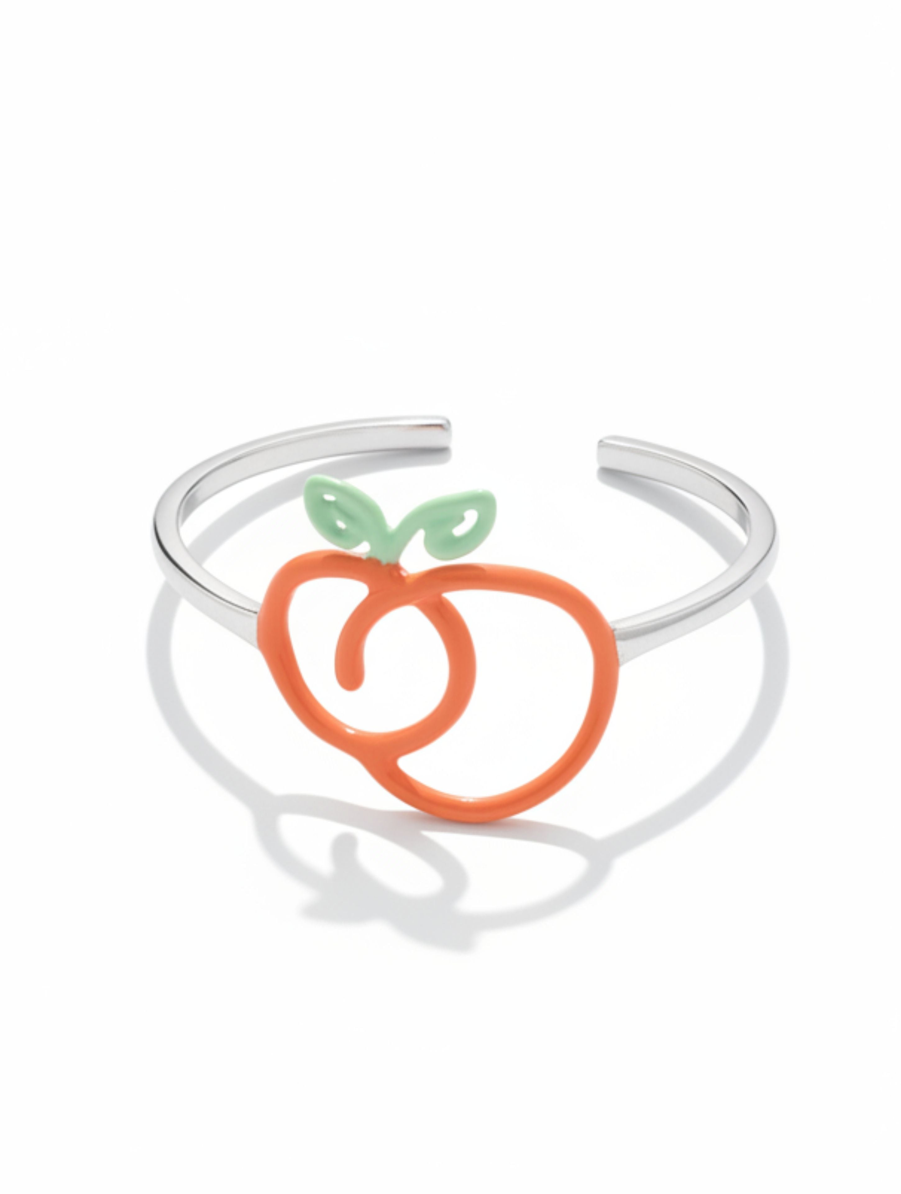 Cuff Bangle in 925 Sterling Silver with Vibrant Enamel