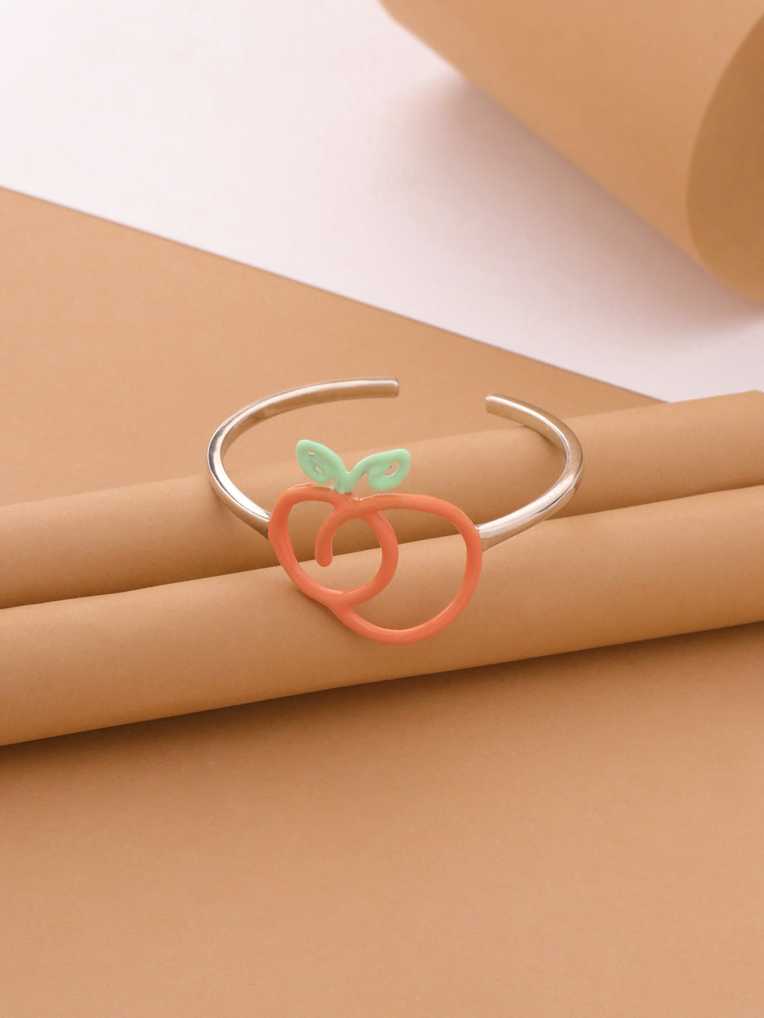 Cuff Bangle in 925 Sterling Silver with Vibrant Enamel
