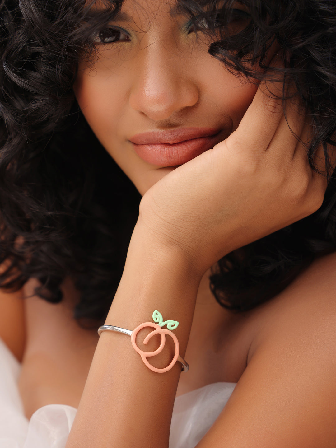 Cuff Bangle in 925 Sterling Silver with Vibrant Enamel