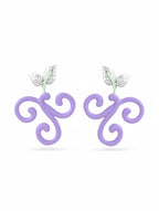 Lavender Dream Swirl Earrings in 925 Sterling Silver