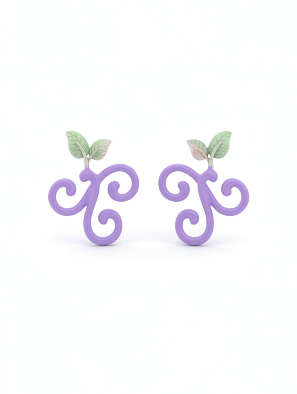 Lavender Dream Swirl Earrings in 925 Sterling Silver