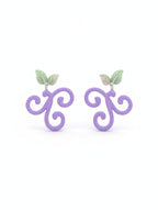 Lavender Dream Swirl Earrings in 925 Sterling Silver