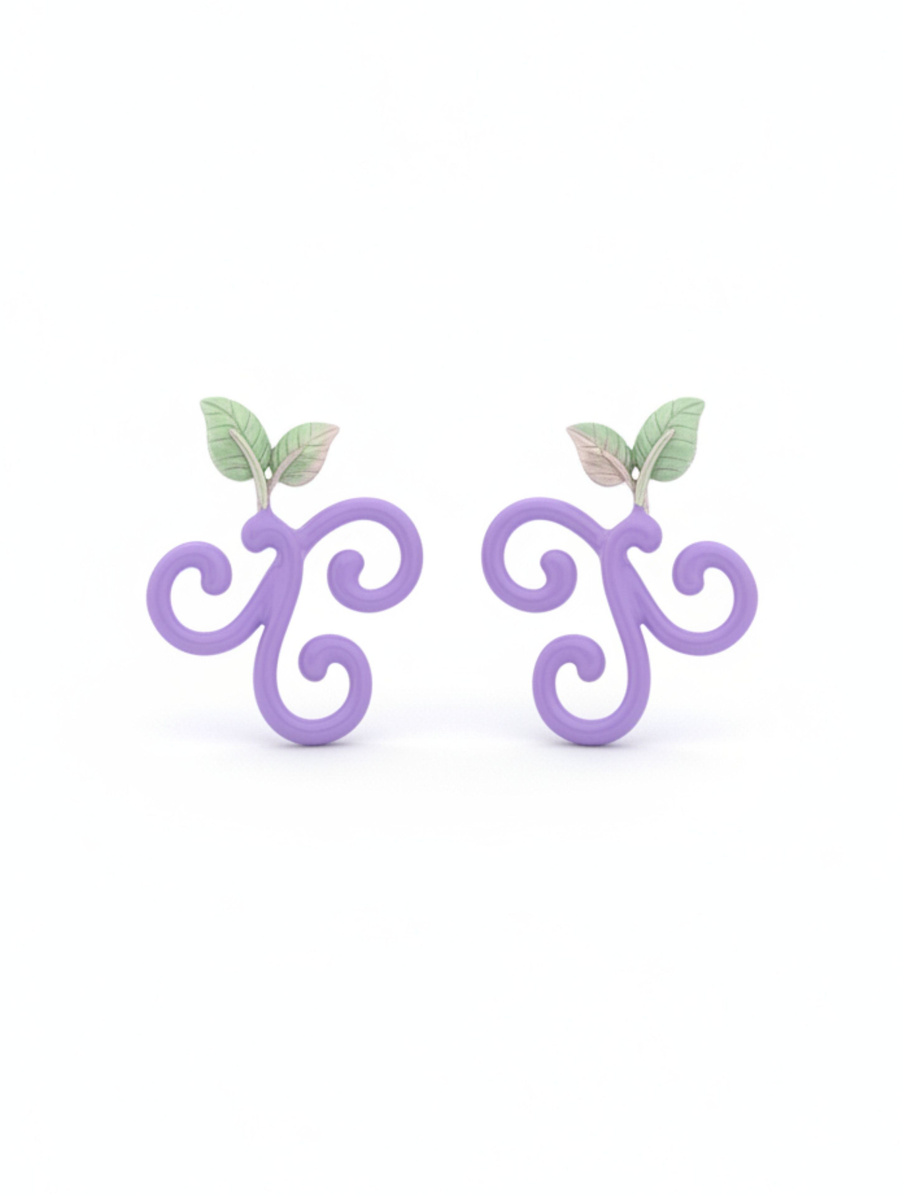 Lavender Dream Swirl Earrings in 925 Sterling Silver