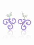 Lavender Dream Swirl Earrings in 925 Sterling Silver