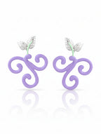 Lavender Dream Swirl Earrings in 925 Sterling Silver