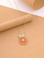 Juicy Citrus Slice Pendant in Sterling Silver