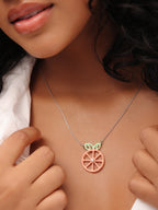 Juicy Citrus Slice Pendant in Sterling Silver