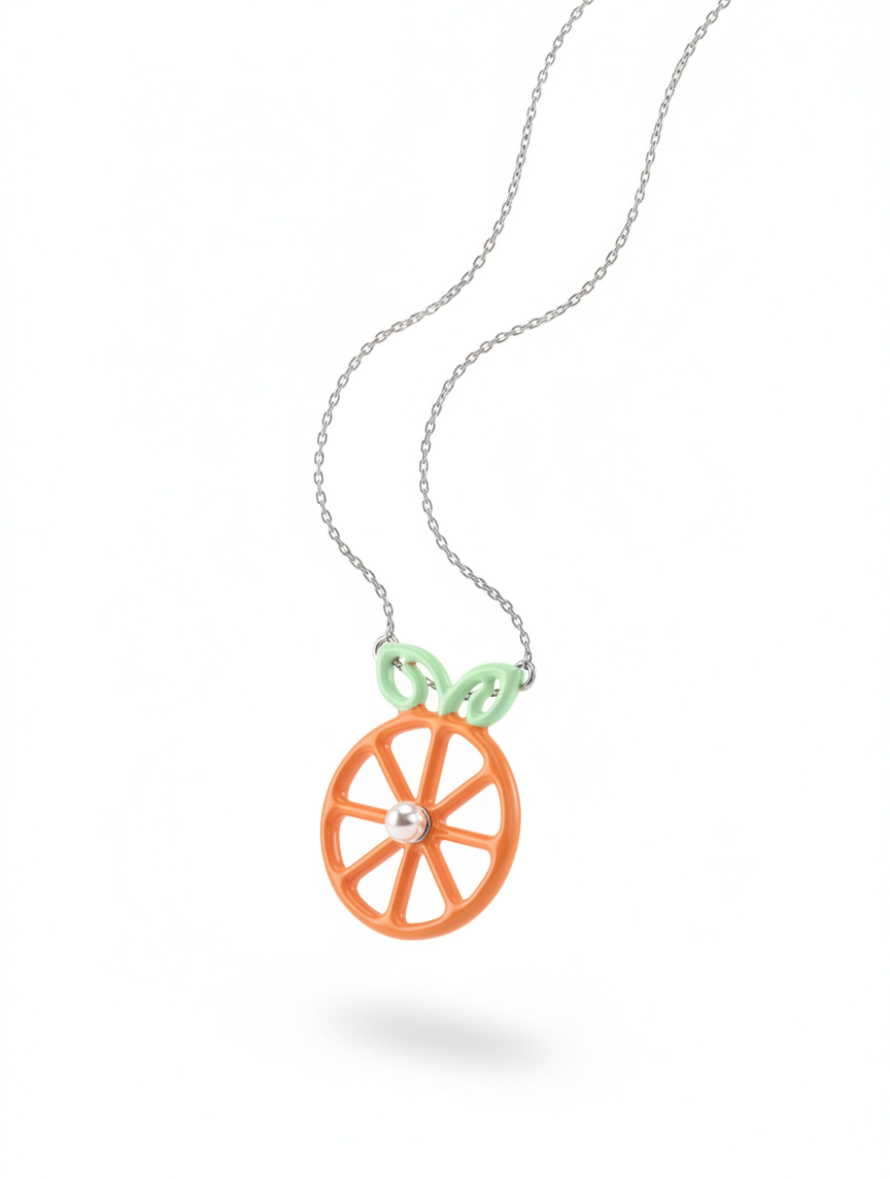 Juicy Citrus Slice Pendant in Sterling Silver
