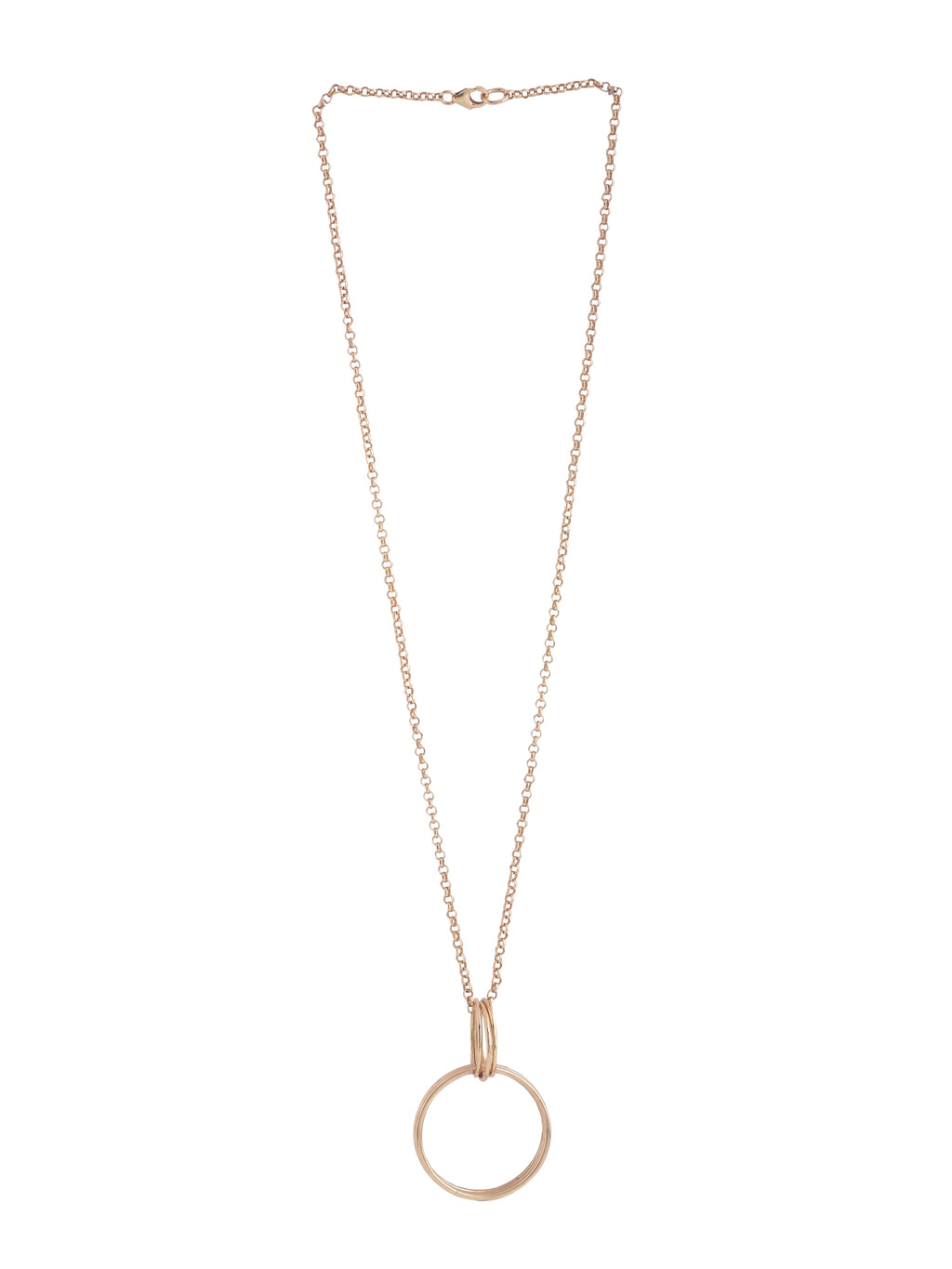 Rose Gold Plating Intertwined Circles Elysian 925 Sterling Silver Pendant For Women