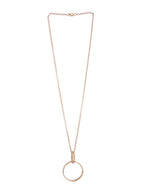 Rose Gold Plating Intertwined Circles Elysian 925 Sterling Silver Pendant For Women