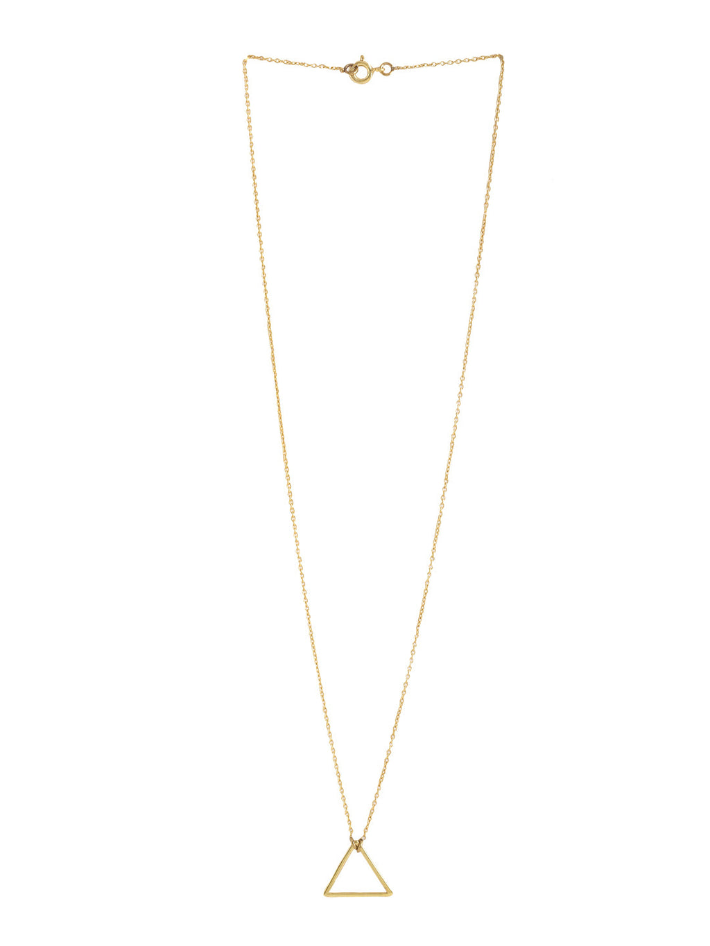 Gold Plated Geometric Triangles Elysian 925 Sterling Silver Pendant For Women