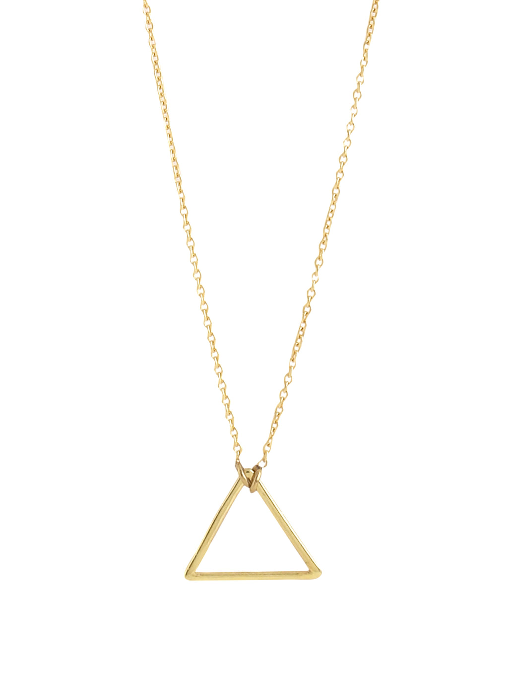 Gold Plated Geometric Triangles Elysian 925 Sterling Silver Pendant For Women